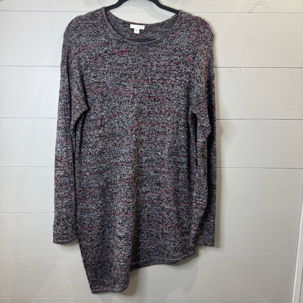 J. Jill Pure Jill Wool and Cashmere Blend Asymmetrical Tunic Sweater Size Small